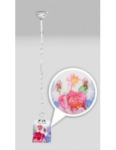 Lampa PROWANSALSKA wisząca na łańcuchu SCANDIA KWIATY 1/1