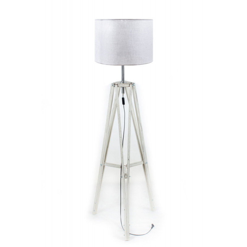 Lampa LOFTOWA podłogowa LOFT SONOMA ABAŻUR BIAŁY
