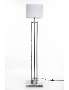 Lampa podłogowa CLASSIC biała przecierana  /HANDMADE/