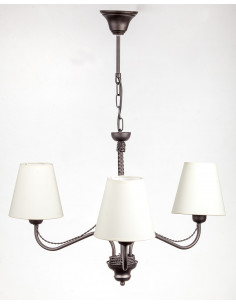 Żyrandol prowansalski KATRIN 3 AB WENGE/ECRU