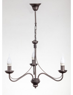 Żyrandol prowansalski KATRIN 3 WENGE