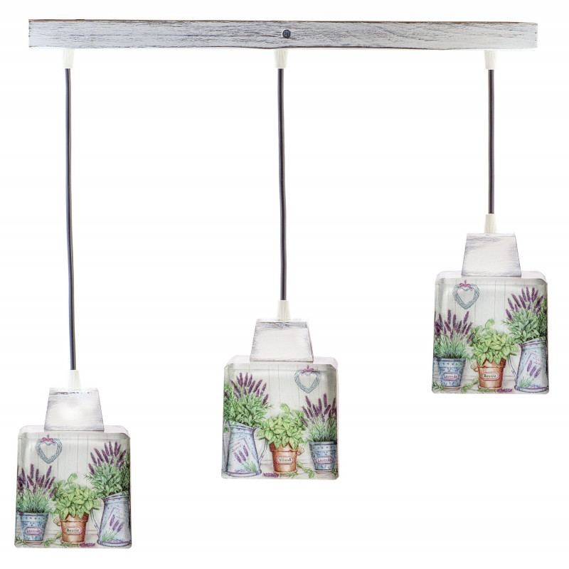 Lampa wisząca SCANDIA LAWENDOWY OGRÓD 3L