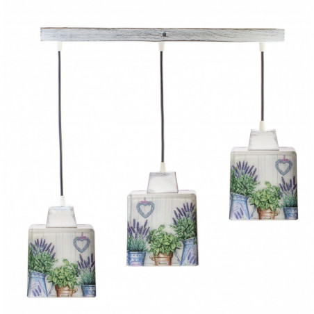Lampa wisząca SCANDIA LAWENDOWY OGRÓD 3L