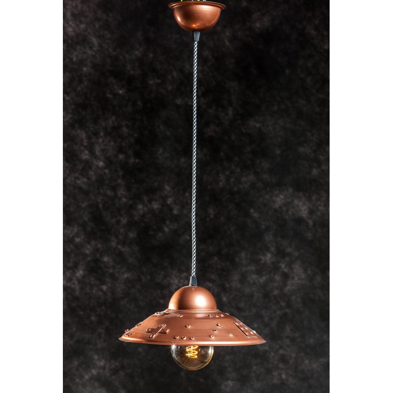 Lampa LOFTOWA wisząca KIRA miedziana
