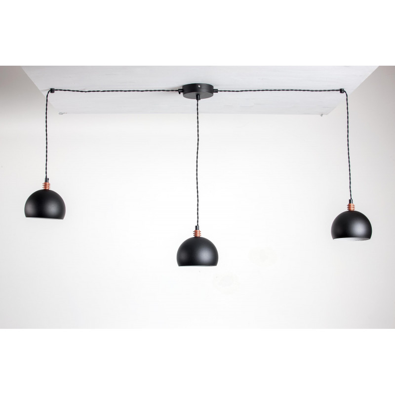 Lampa pająk TESTER 3NP/CZARNY/CZARNY