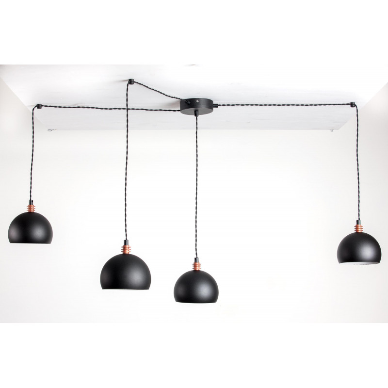 Lampa pająk TESTER 4NP/CZARNY/CZARNY