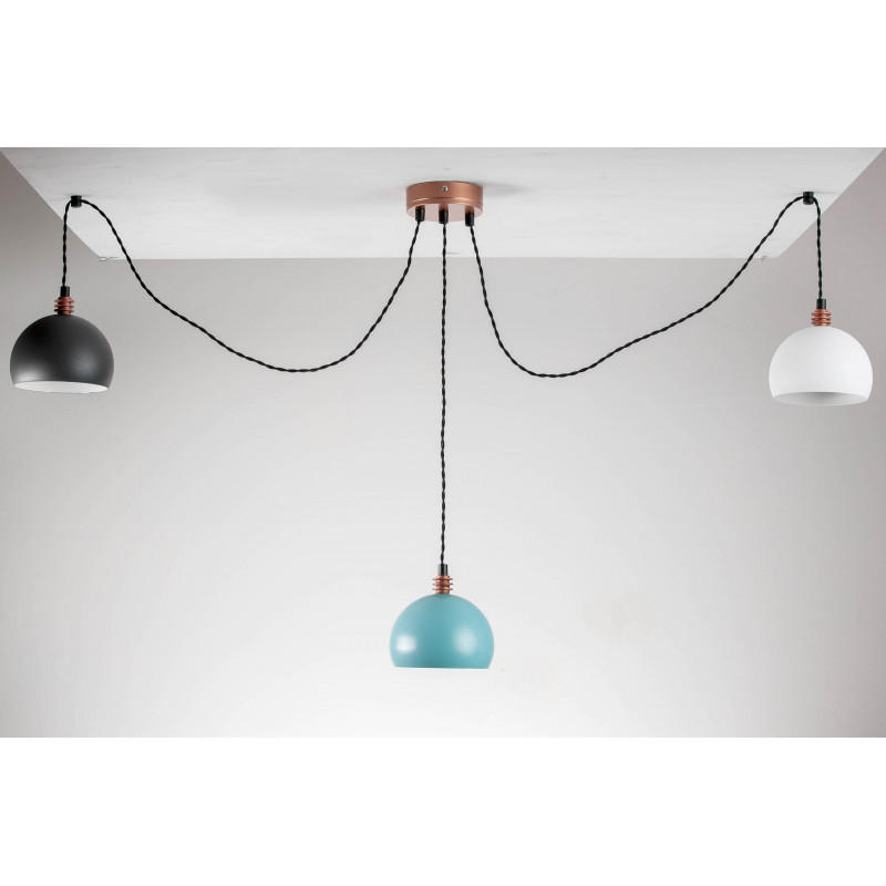 Lampa pająk TESTER 3LP/3KOLORY/MIEDŹ