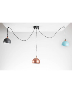 Lampa pająk TESTER 3LP/3KOLORY/CZARNA