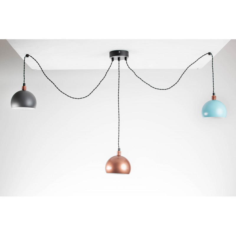 Lampa pająk TESTER 3LP/3KOLORY/CZARNA