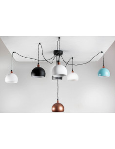 Lampa pająk TESTER 7LP/5-KOLORÓW/CZARNY