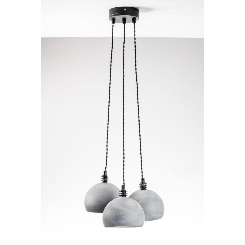Lampa wisząca TESTER 3L/ BETON/CZARNY