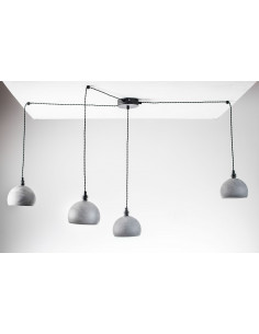 Lampa pająk TESTER 4NP/ BETON/CZARNY