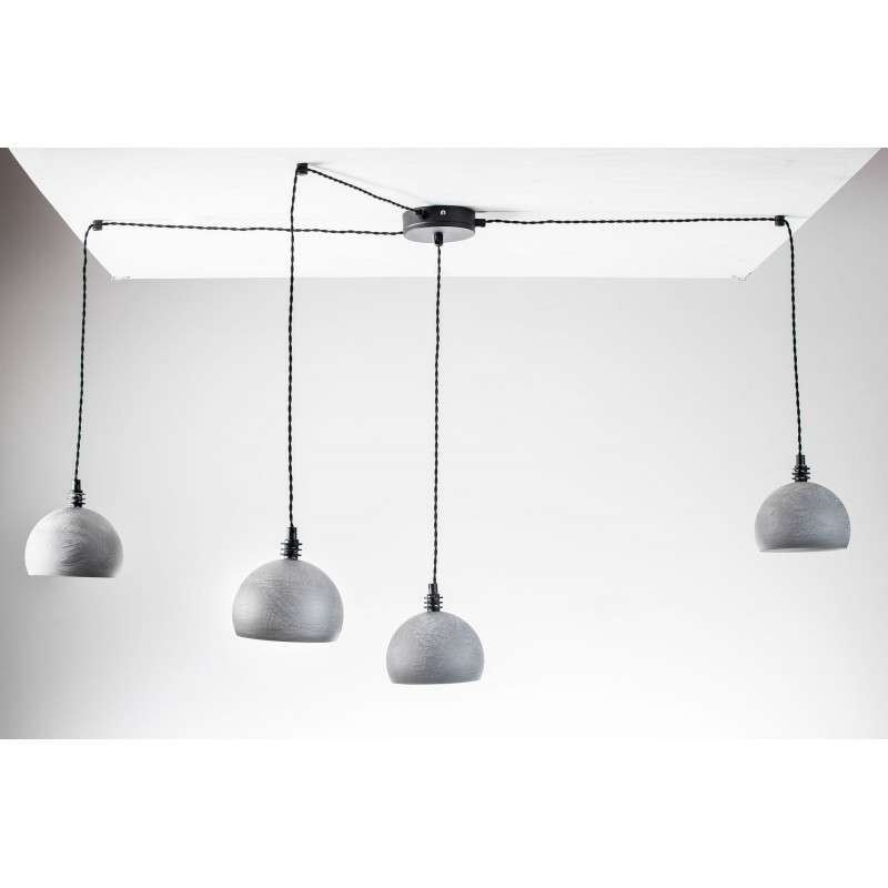 Lampa pająk TESTER 4NP/ BETON/CZARNY