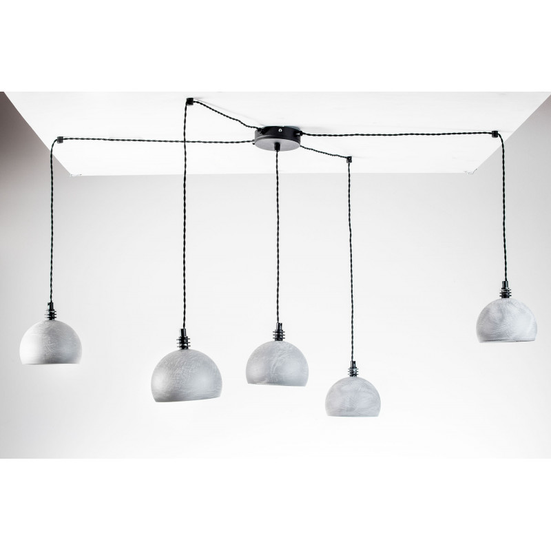 Lampa pająk TESTER 5NP/ BETON/CZARNY