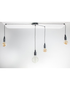 Lampa pająk BETON 4NP/CZARNY