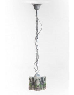 Lampa PROWANSALSKA na łańcuchu z motywem lawendy