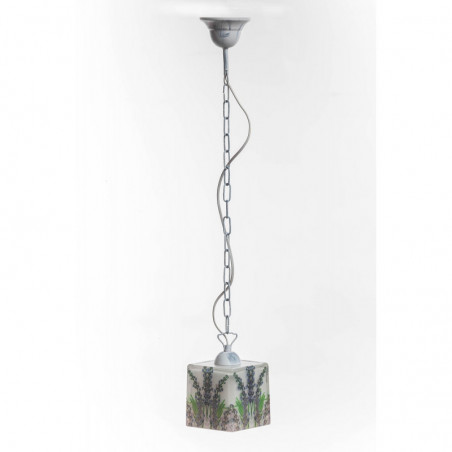 Lampa PROWANSALSKA na łańcuchu z motywem lawendy