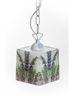 Lampa PROWANSALSKA na łańcuchu z motywem lawendy 2