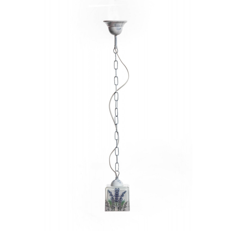 Lampa PROWANSALSKA na łańcuchu z motywem lawendy