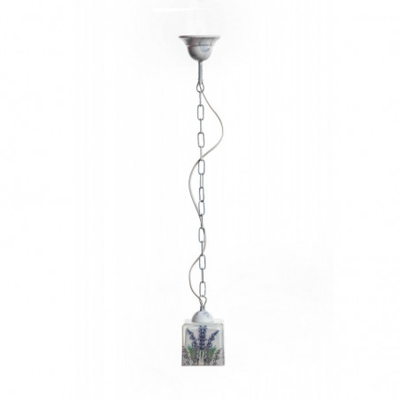 Lampa PROWANSALSKA na łańcuchu z motywem lawendy