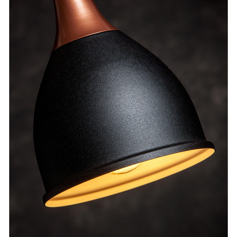 LAMPA PAJĄK- MONIC CZARNO-MIEDZIANY