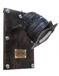 Kinkiet LOFTOWY LOFT WENGE REFLEKTOR CZARNY/HANDMADE/