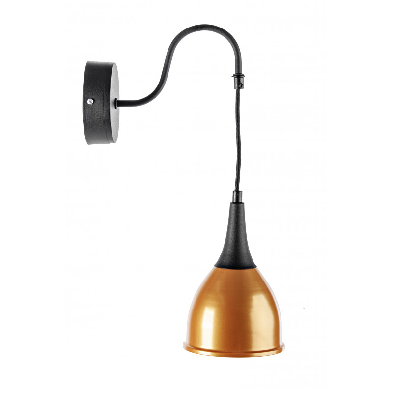 Kinkiet MONIC 1 CZARNO ZŁOTY