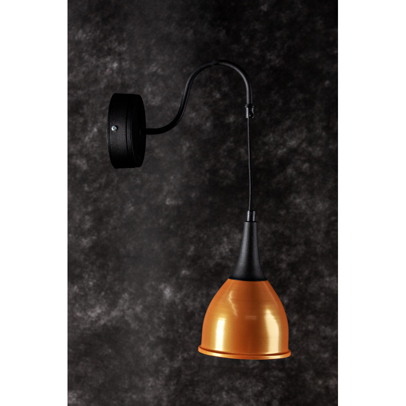 Kinkiet MONIC 1 CZARNO ZŁOTY