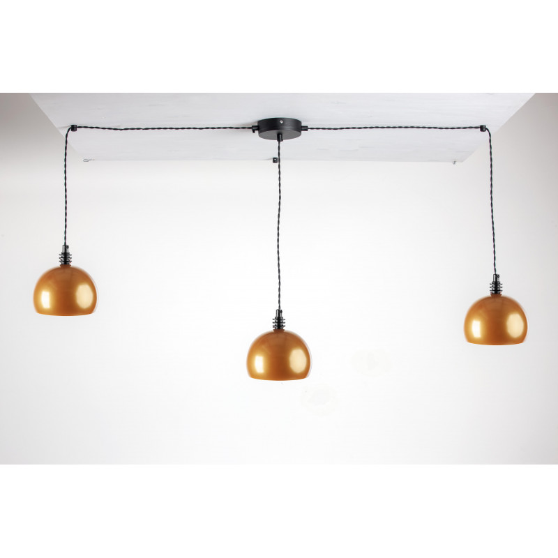 Lampa pająk TESTER 3NP/ZŁOTO/CZARNY