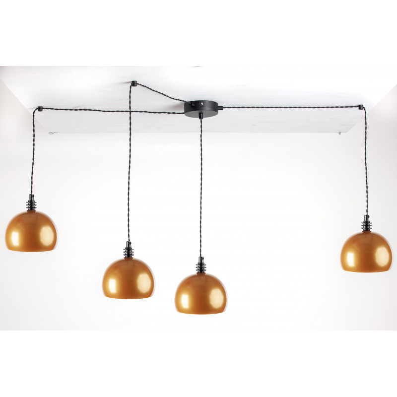 Lampa pająk TESTER 4NP/ZŁOTO/CZARNY