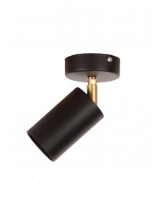 PLAFON SPECTRA 1P  CZARNA STRUKTURA/MOSIĄDZ