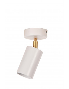 PLAFON SPECTRA 1P BIAŁA STRUKTURA/MOSIĄDZ