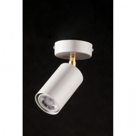 KINKIET SPECTRA 1P BIAŁA STRUKTURA/MOSIĄDZ