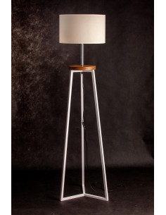 FLOKI BIAŁY AB. ECRU/DREWNO JESION-HANDMADE 2