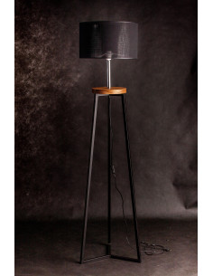 FLOKI CZARNY AB. CZARNY/DREWNO JESION-HANDMADE 2