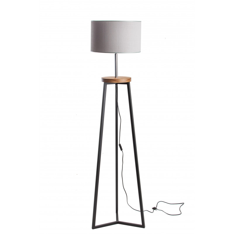 FLOKI CZARNY AB. SZARY/DREWNO JESION-HANDMADE