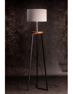 FLOKI CZARNY AB. SZARY/DREWNO JESION-HANDMADE 2