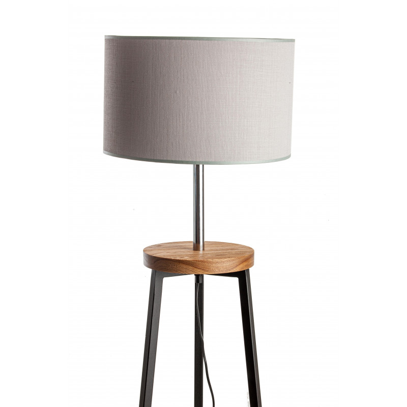 FLOKI CZARNY AB. SZARY/DREWNO JESION-HANDMADE