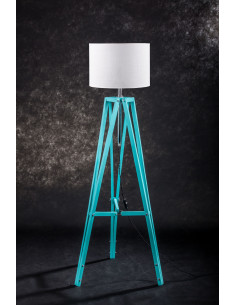 Lampa podłogowa TRIPOD w kolorze miętowym/abażur Biały 2