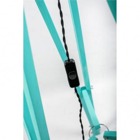 Lampa podłogowa TRIPOD w kolorze miętowym/abażur ECRU