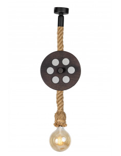 LAMPA WISZĄCA LOFTOWA- LOCH NESS WENGE /HANDMADE/