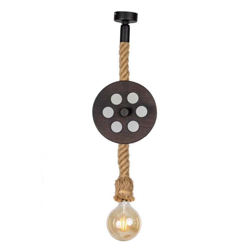 LAMPA WISZĄCA LOFTOWA- LOCH NESS WENGE /HANDMADE/