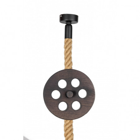 LAMPA WISZĄCA LOFTOWA- LOCH NESS WENGE /HANDMADE/