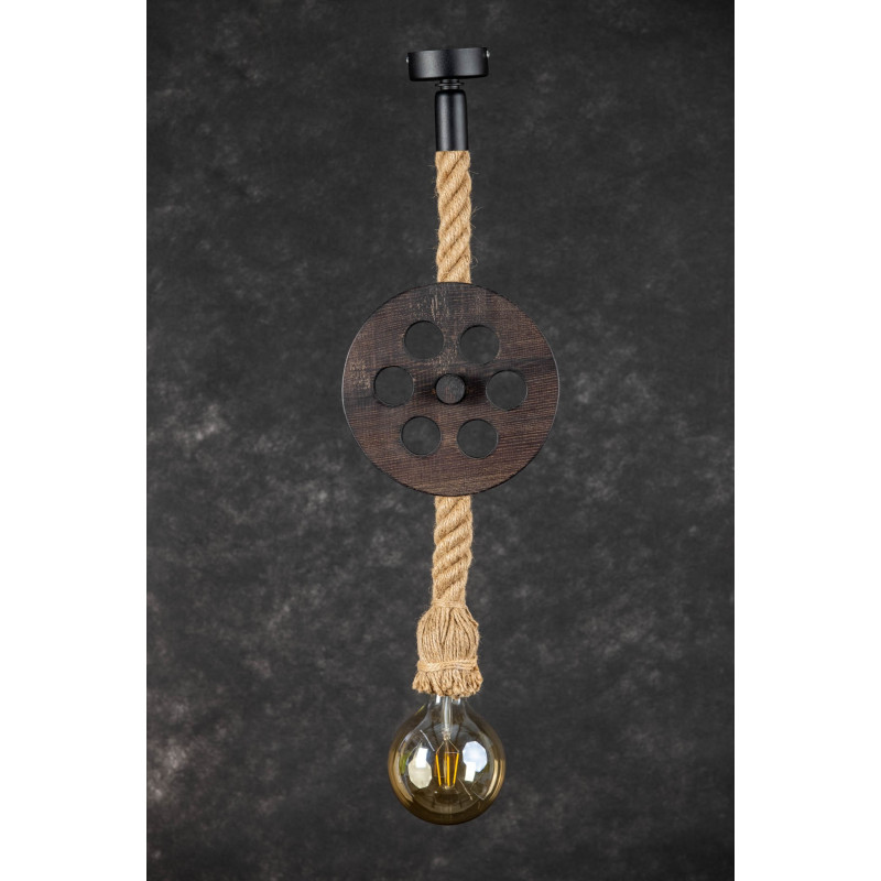 LAMPA WISZĄCA LOFTOWA- LOCH NESS WENGE /HANDMADE/