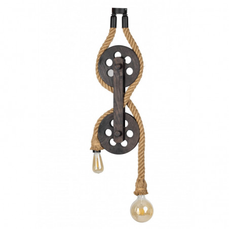 LAMPA WISZĄCA LOFTOWA- LOCH NESS 2PKT. WENGE /HANDMADE/