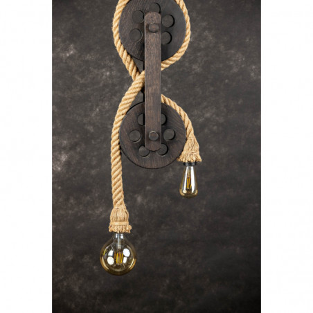 LAMPA WISZĄCA LOFTOWA- LOCH NESS 2PKT. WENGE /HANDMADE/