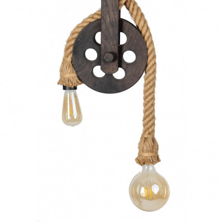 LAMPA WISZĄCA LOFTOWA- LOCH NESS 2PKT. WENGE /HANDMADE/