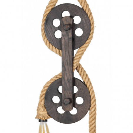 LAMPA WISZĄCA LOFTOWA- LOCH NESS 2PKT. WENGE /HANDMADE/