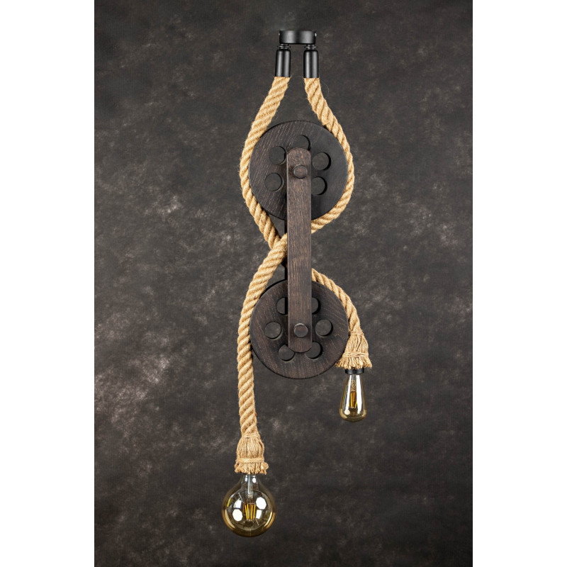 LAMPA WISZĄCA LOFTOWA- LOCH NESS 2PKT. WENGE...