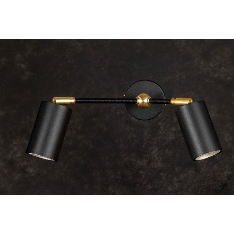 BARTOLOMIU KINKIET 2P CZARNA STR./MOŚIĄDZ